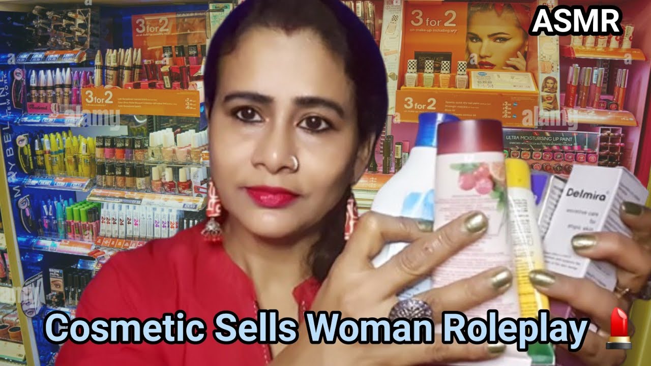 Cosmetic Sells Woman Roleplay ASMR 🛒 Tapping, Whispering | Dearly ASMR | Hindi asmr |