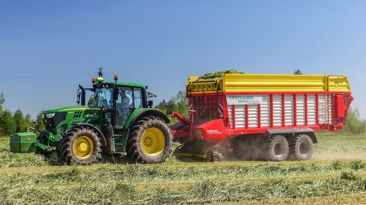 Zbiór Żyta 2021! GR Karczewski - John Deere 6155M & Pottinger 4510 Combiline