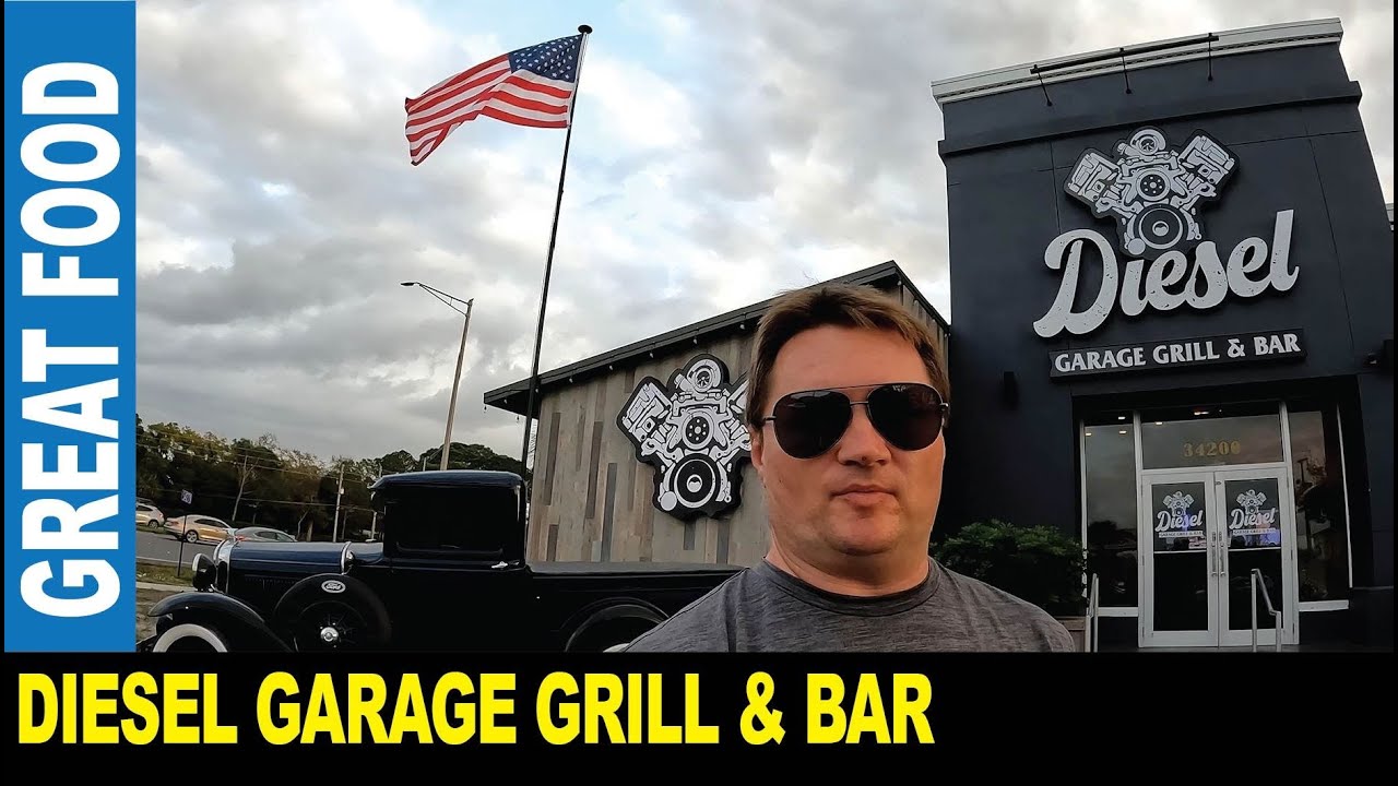 Diesel Garage grill & bar American top food car themed restaurant | Jarek in Palm Harbor Florida USA