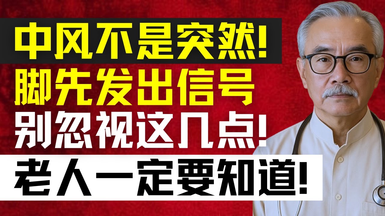 警告！60歲後腿出現這7個異常，小心是腦中風前兆，越早發現越能救命！ | 林强医生