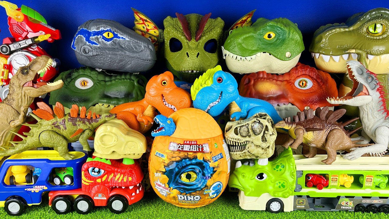 Jurassic World Unboxing Review Asmr Dinosaur T-rex Dilophosaurus Surprise Egg Dino Truck Stegosaurus
