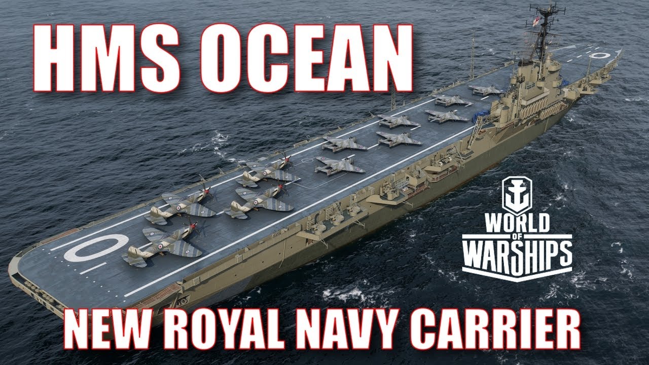 Hms Ocean Royal Navy British Aircraft Carrier World of Warships Cv Guide