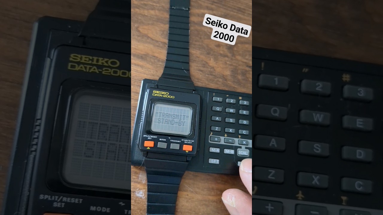 Seiko Data 2000 Vintage Digital Wristwatch w/ Working Keyboard 