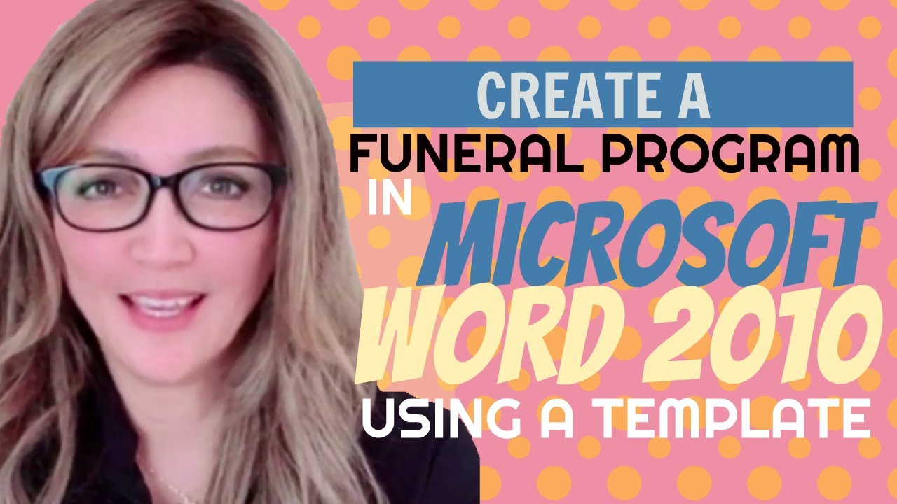 Create A Funeral Program in Microsoft Word 2010 with Template