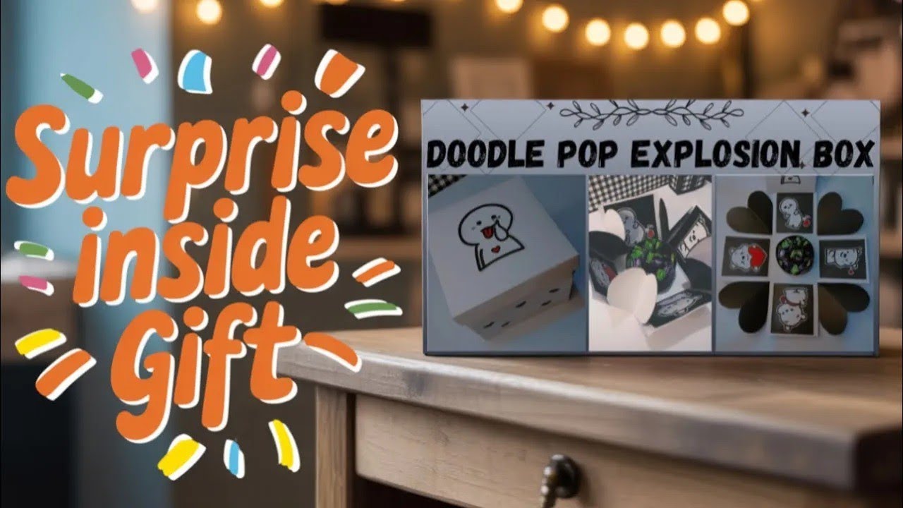 How To Make Explosion Box For Birthday ! Diy Gift Box ! Surprise Gift Box Making #live #livecraft
