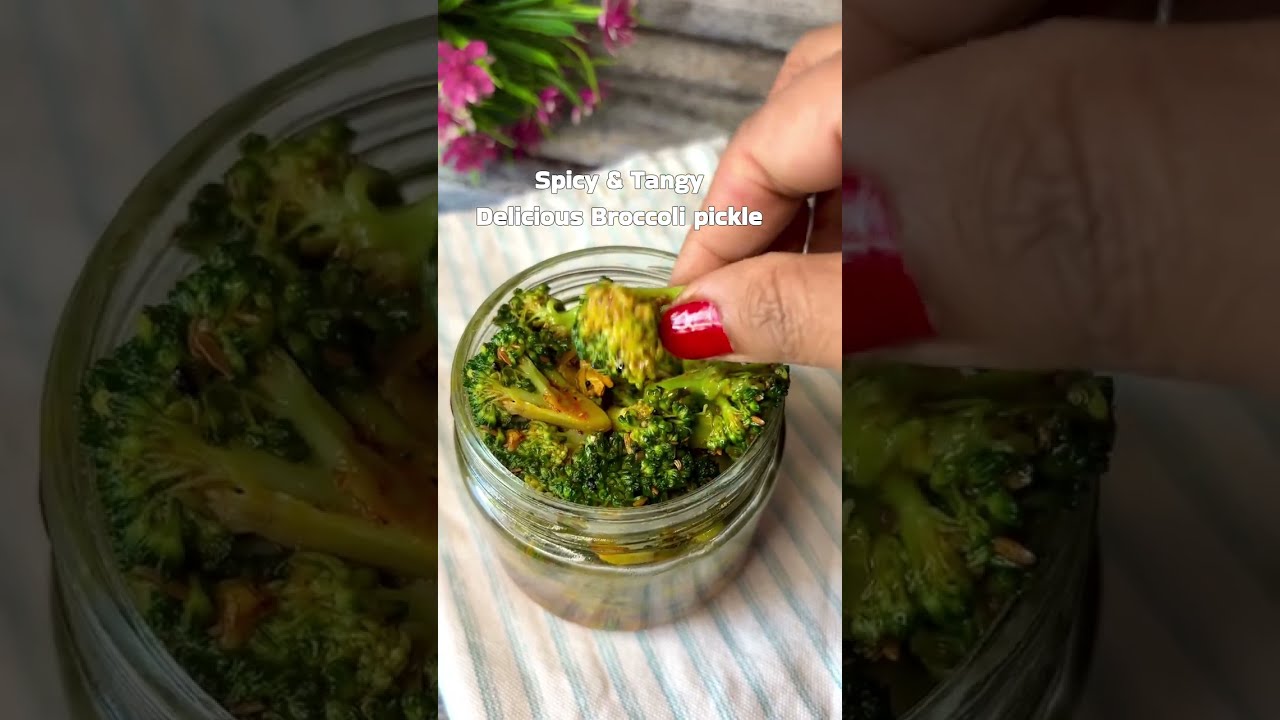 Broccoli Pickle! Instant, spicy, tangy and delicious pickle ❤️ #shorts #dashofturmeric #pickle 