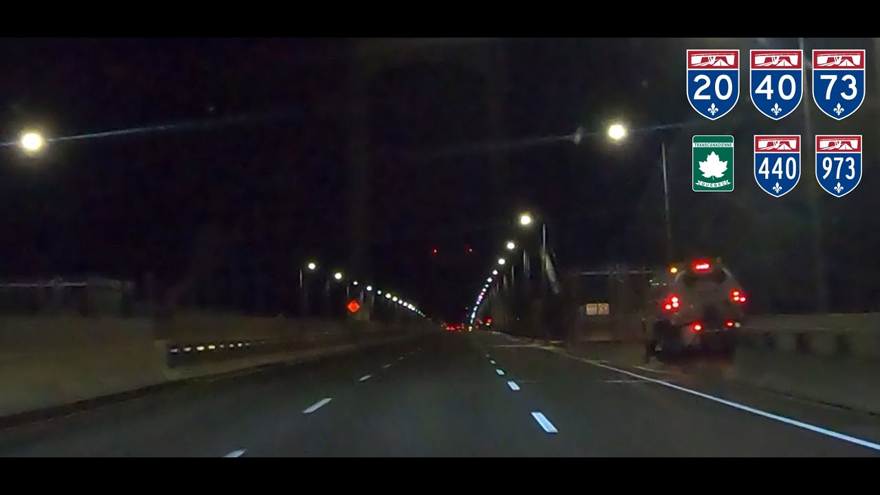 [2023/22] Quebec City Highways at Night - A-20, A-40, A-73, A-440, A-973