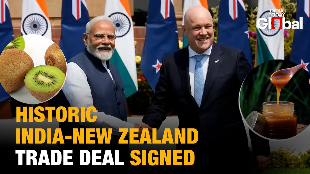 India-New Zealand Free Trade Deal Signed | 100% Zero-Duty Access, Agriculture Protected