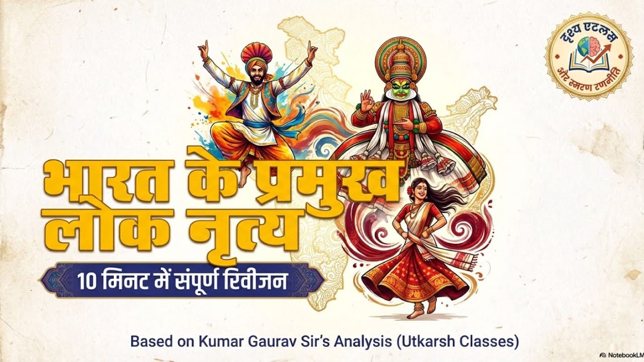 भारत के प्रमुख लोक नृत्य | Indian Folk Dances in Hindi | UPSI, UP Police, SSC GK #gk #upsi 