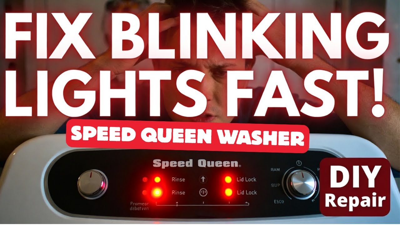 Мигающие лампочки на стиральной машине Speed ​​Queen (не работает) - как быстро это исправить