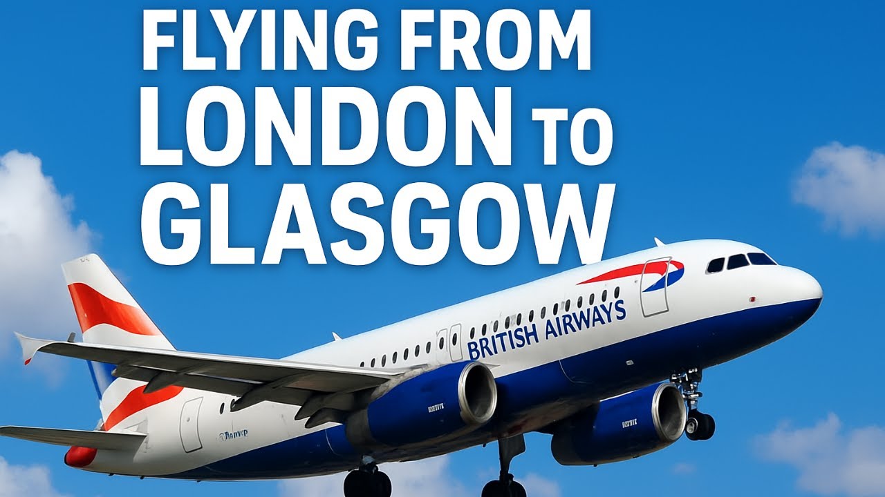 Flying from London Heathrow to Glasgow Airport ✈️  Smooth Takeoff, Window Views & Arrival Experience