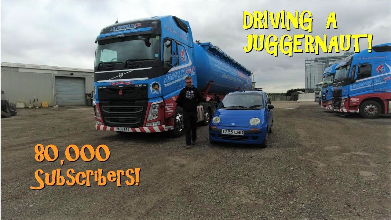 Car driver drives a truck! Volvo FH13 500
