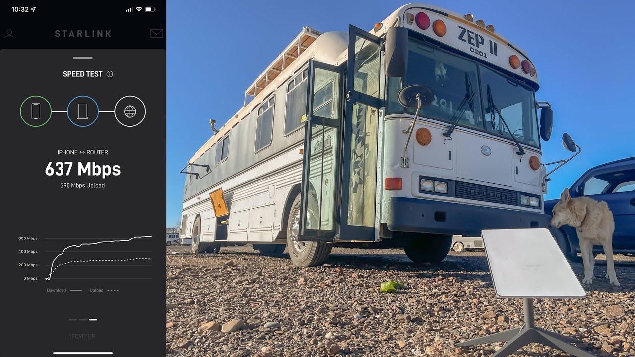 New Starlink For My School Bus Tiny House - Hanging W/ Jim & Debbie