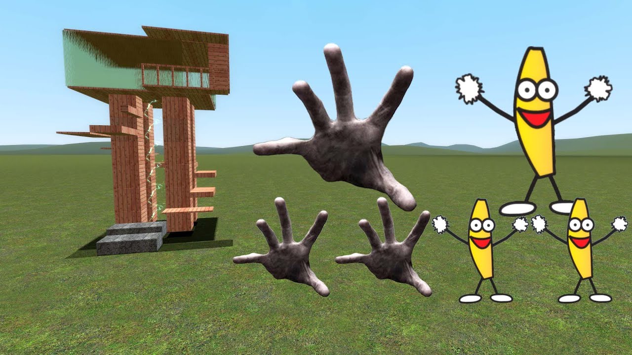 Scary Hands And Banana Vs Towers In Garry's Mod