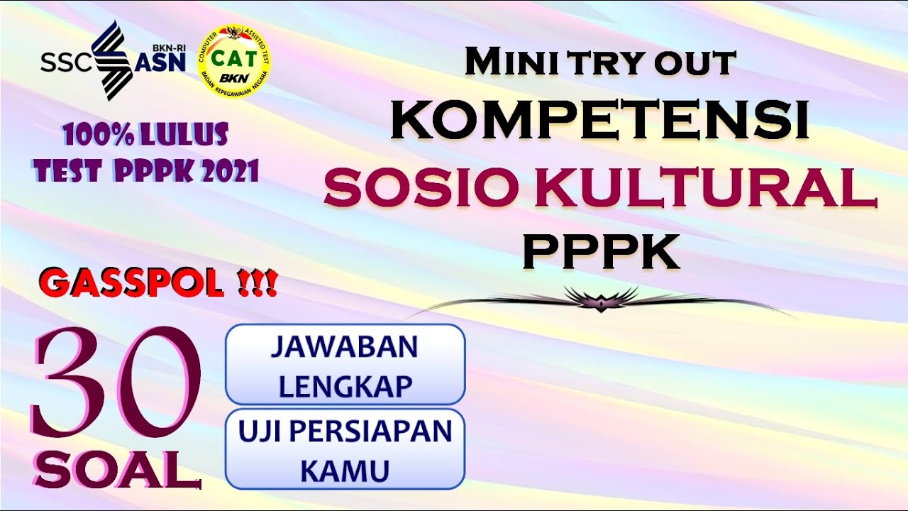 TRY OUT KOMPETENSI SOSIO KULTURAL PPPK 2021