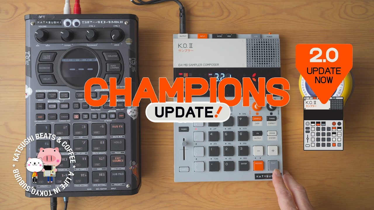 [Champions Update!! V2.0] Beat Jam on Teenage Engineering EP-133 K.O.II & ROLAND SP-404 MKII