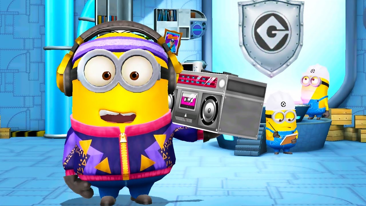 Stereo Minion - Run with Shield and avoid collecting Bananas ! Despicable me Old version