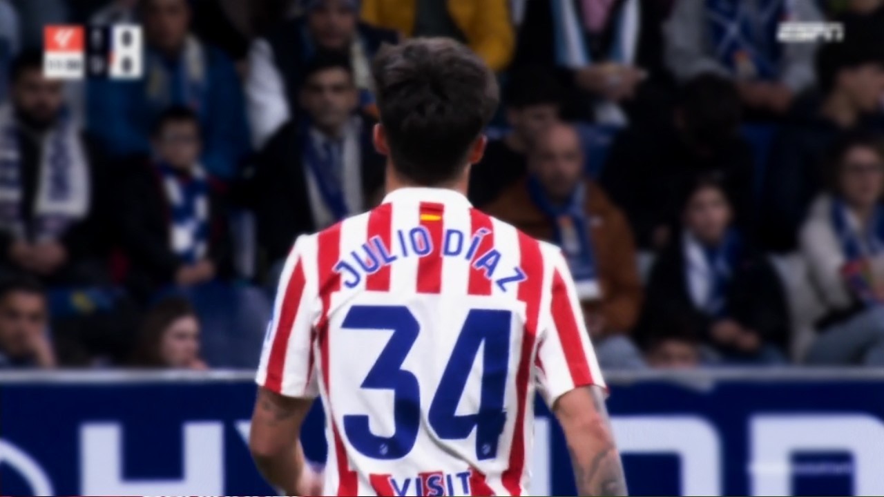 Debut de Julio Díaz con el Atlético de Madrid