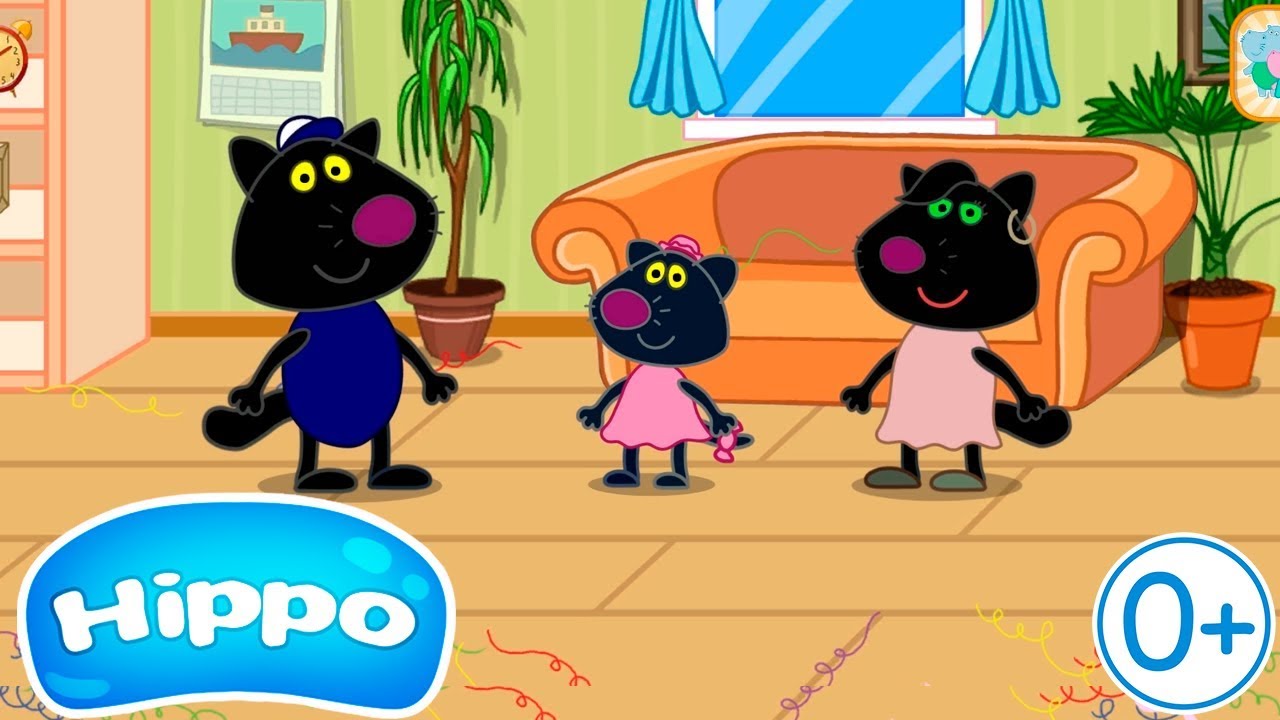 Гиппо 🌼 День Рождения 🌼 Семья Чёрных котов 🌼 Обзор игры (Hippo)
