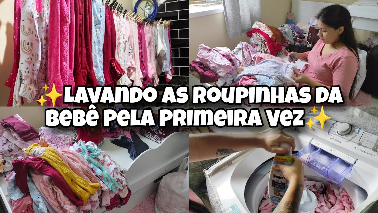 LAVANDO AS ROUPINHAS DA MINHA BEBÊ PELA PRIMEIRA VEZ✨|Juliana Borba