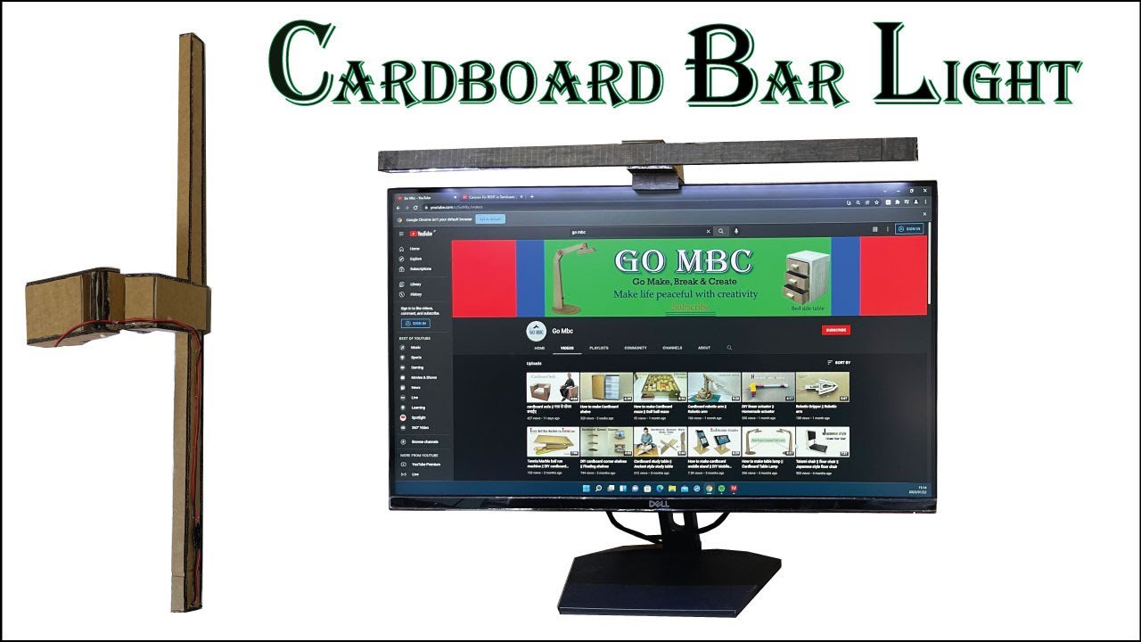 Cardboard screen bar light || LED Monitor bar light