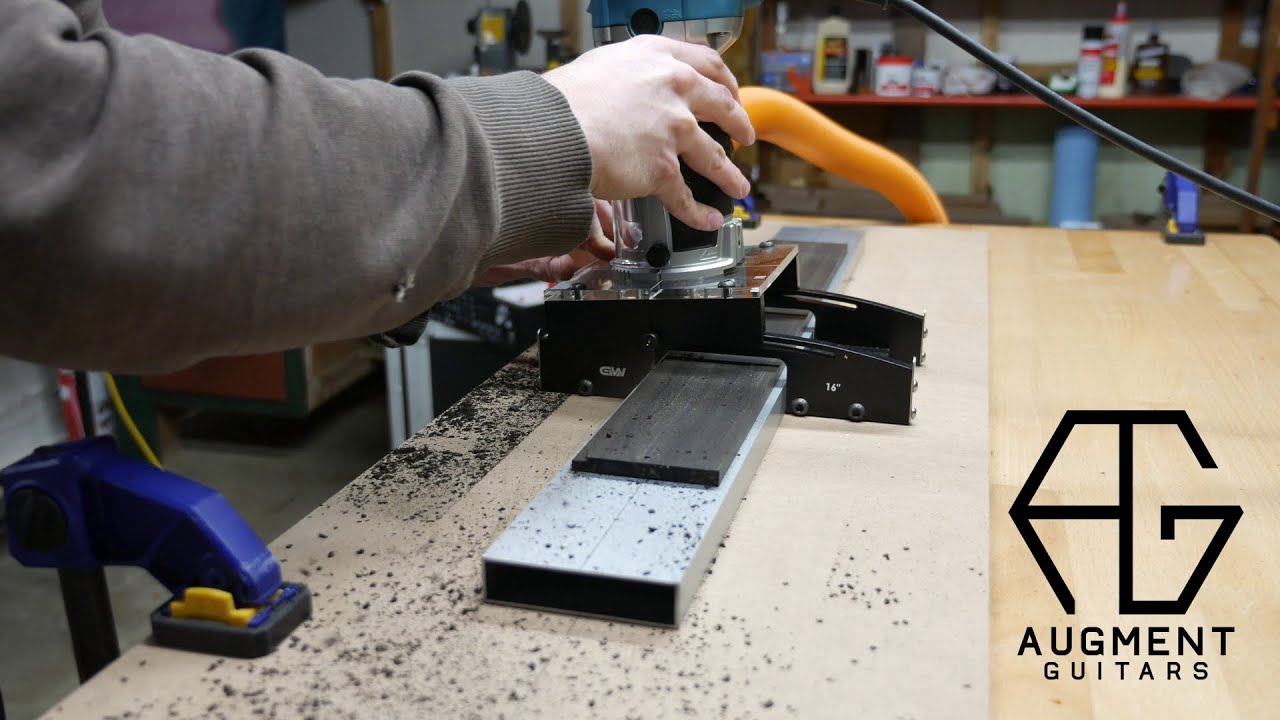 Radiusing and Slotting an Ebony Guitar Fretboard (G&W Radius Jig + StewMac Fret Slotting Blade)