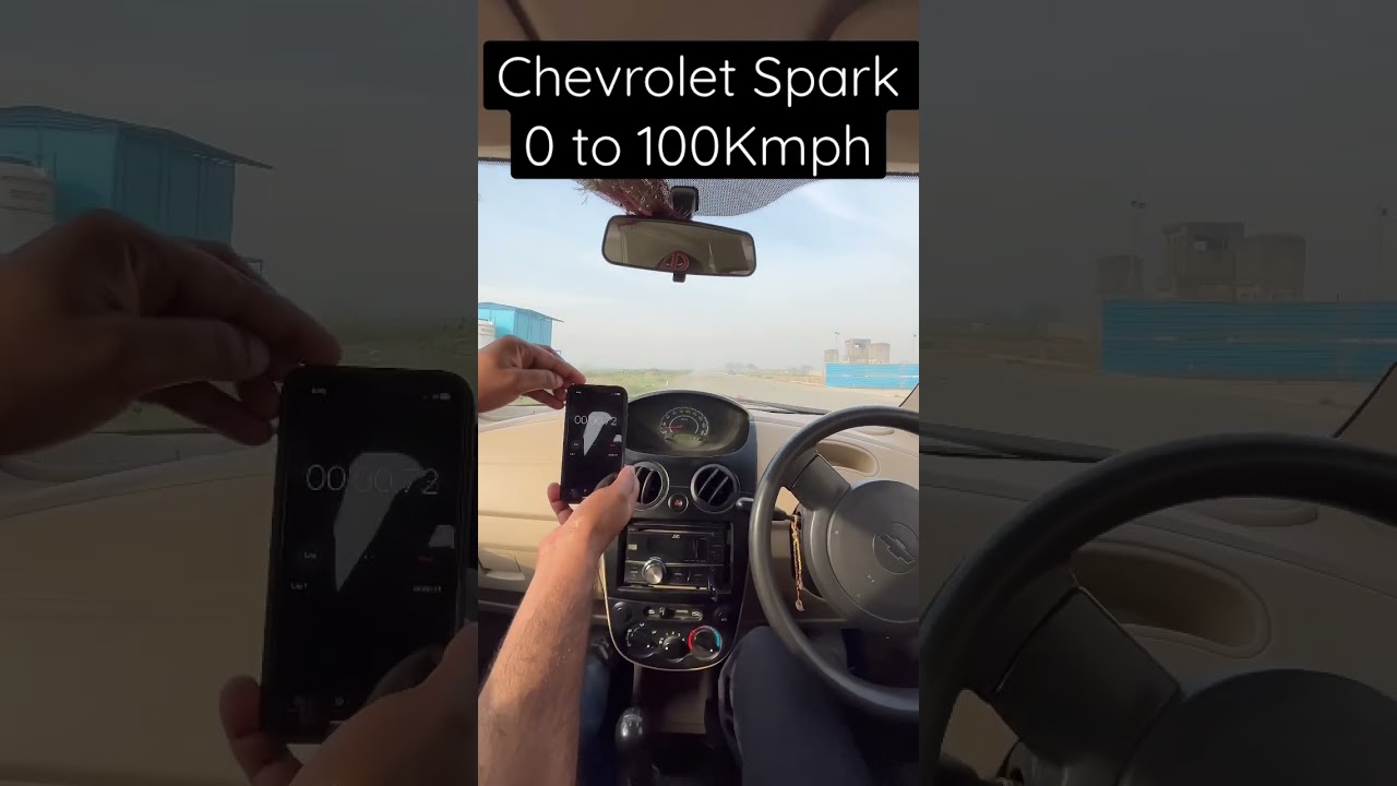 Chevrolet Spark 0 to 100 speed test || 0 to 100 speed test of Chevrolet Spark || Drag race spark ||
