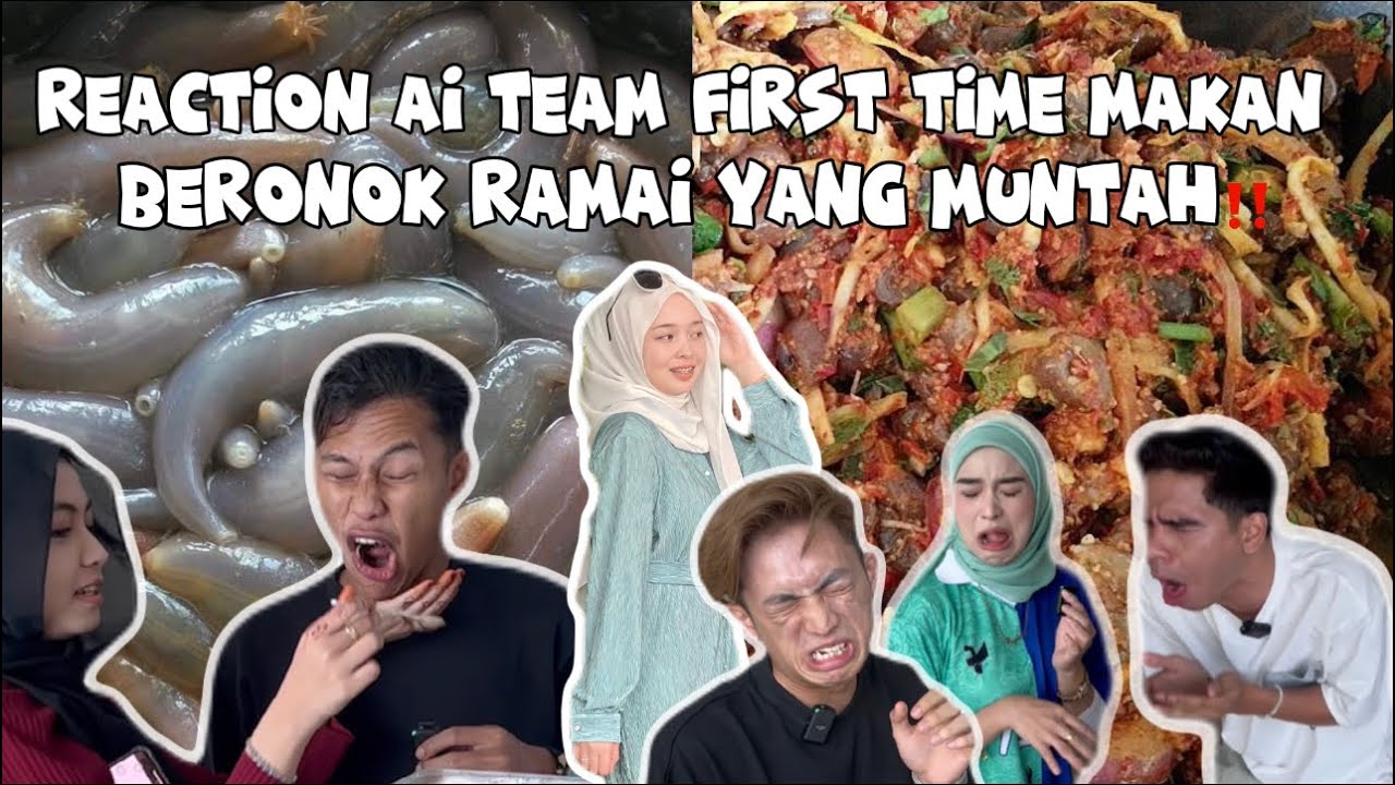 REACTION AI TEAM FIRST TIME MAKAN BERONOK RAMAI YANG MUNTAH SELEPAS TENGOK RUPA BERONOK!!