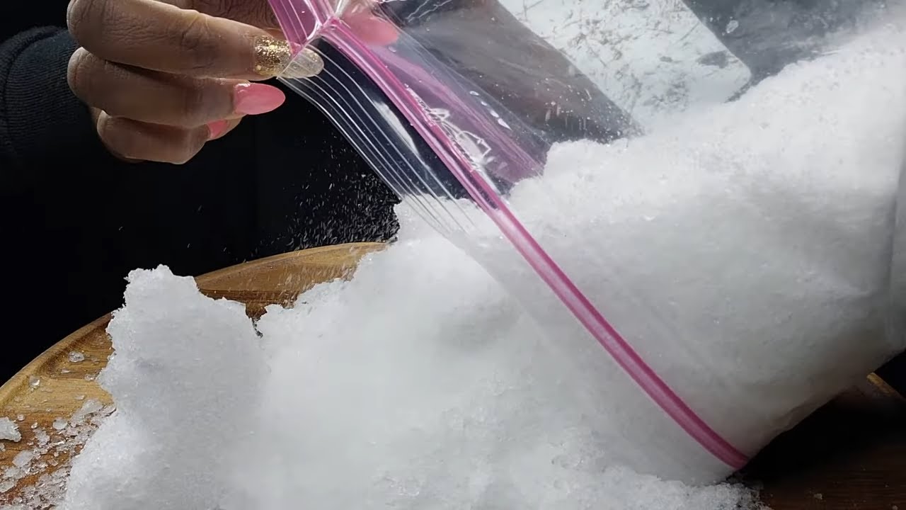 REFROZEN SHAVE ICE | NONSTOP CRUNCHES | MESSY | DRY TO SLUSHY | #iceeating #asmr #asmrice