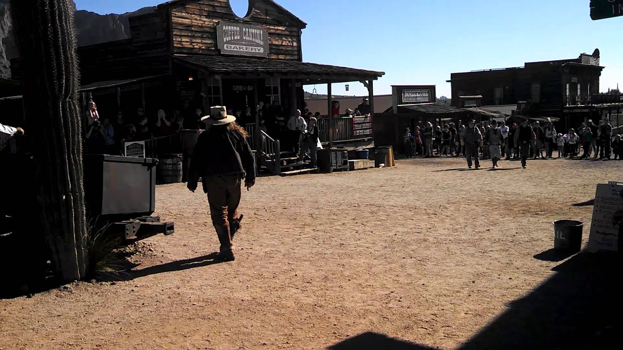 Superstition Mountain old west shootout reenactment