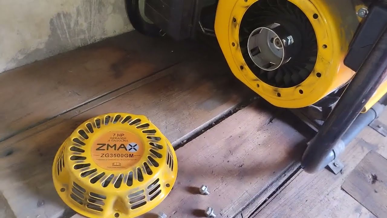 Como trocar a corda da tampa do motor rabeta ou gerador 