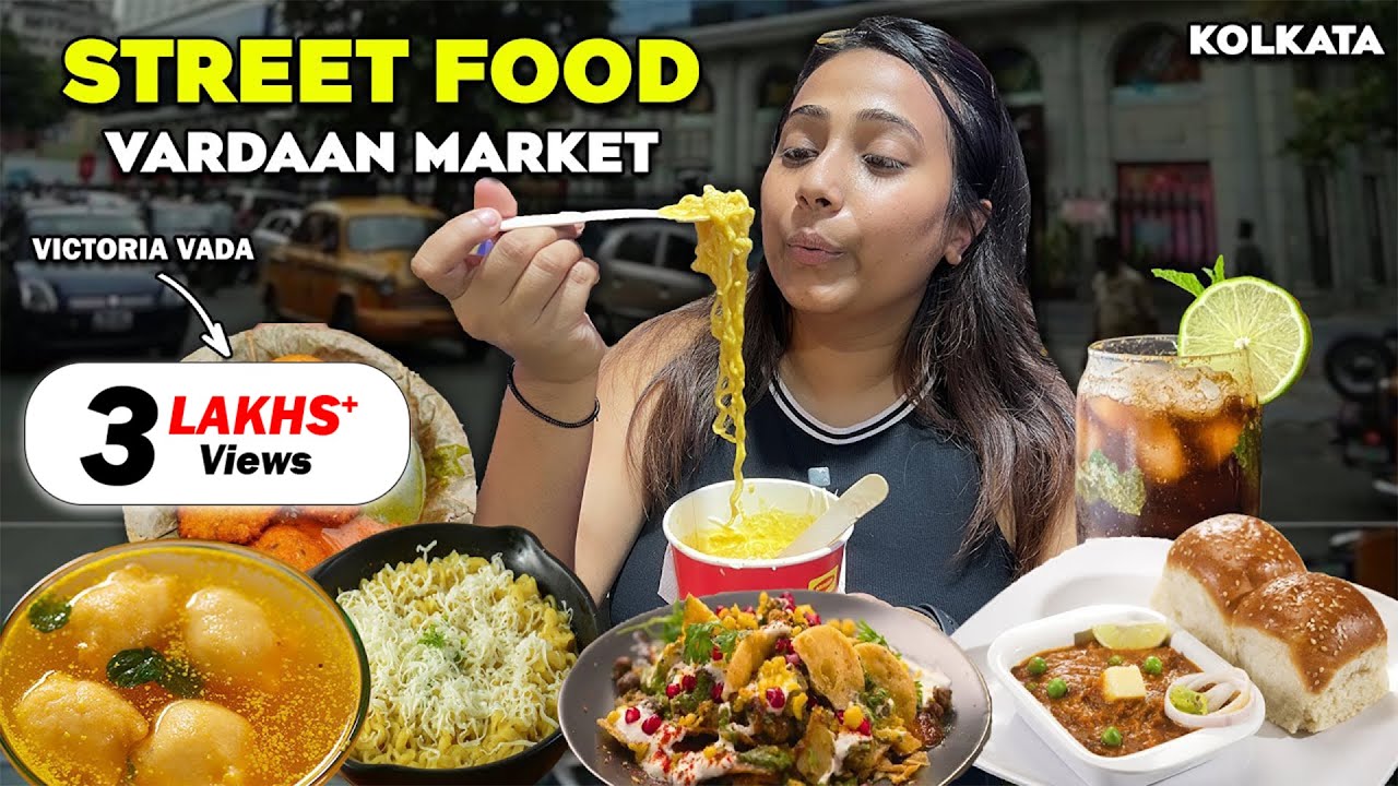 Kolkata's Veg Street Food | Victoria Vada, Cheesy Maggi, loaded Sandwich & more | Vardaan Market
