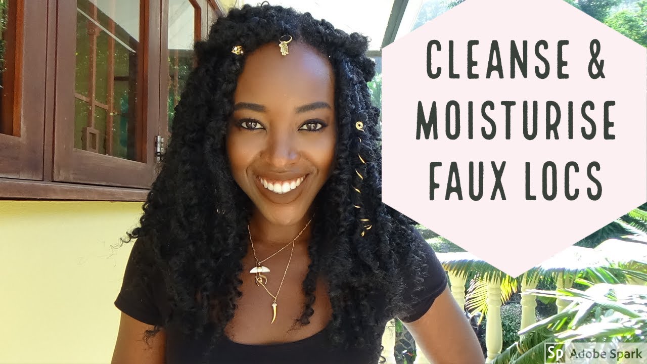 How to CLEANSE & MOISTURISE your FAUX LOCS | GODDESS LOCS
