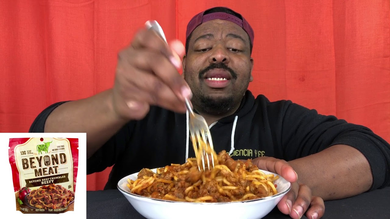 Vegan Spaghetti Mukbang! *Beyond Meat Beef Crumbles