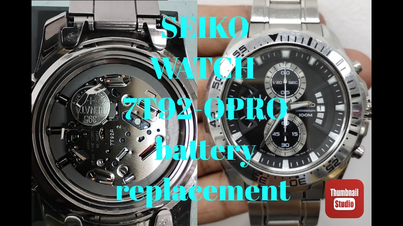 how to change SEIKO WATCH 7T92-OPRO BATTERY REPLACEMENT