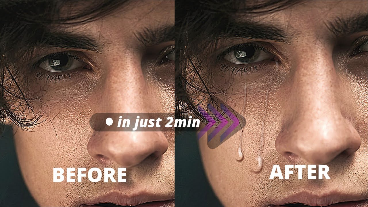 HOW TO CREATE REALISTIC TEARS IN PHOTOSHOP | Professionally in just 2min(very easily)