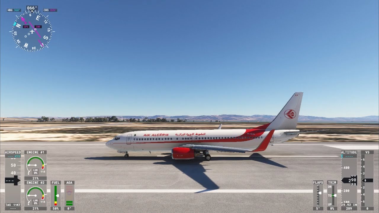 BOEING 737-800 AIR ALGERIE 🛫 DEPART : ORAN ( ALGERIE ) 🛬 ARRIVEE : MARSEILLE ( FRANCE )