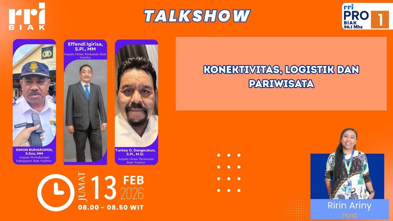 Talkshow Pro 1 RRI Biak FM 96,1 MHz