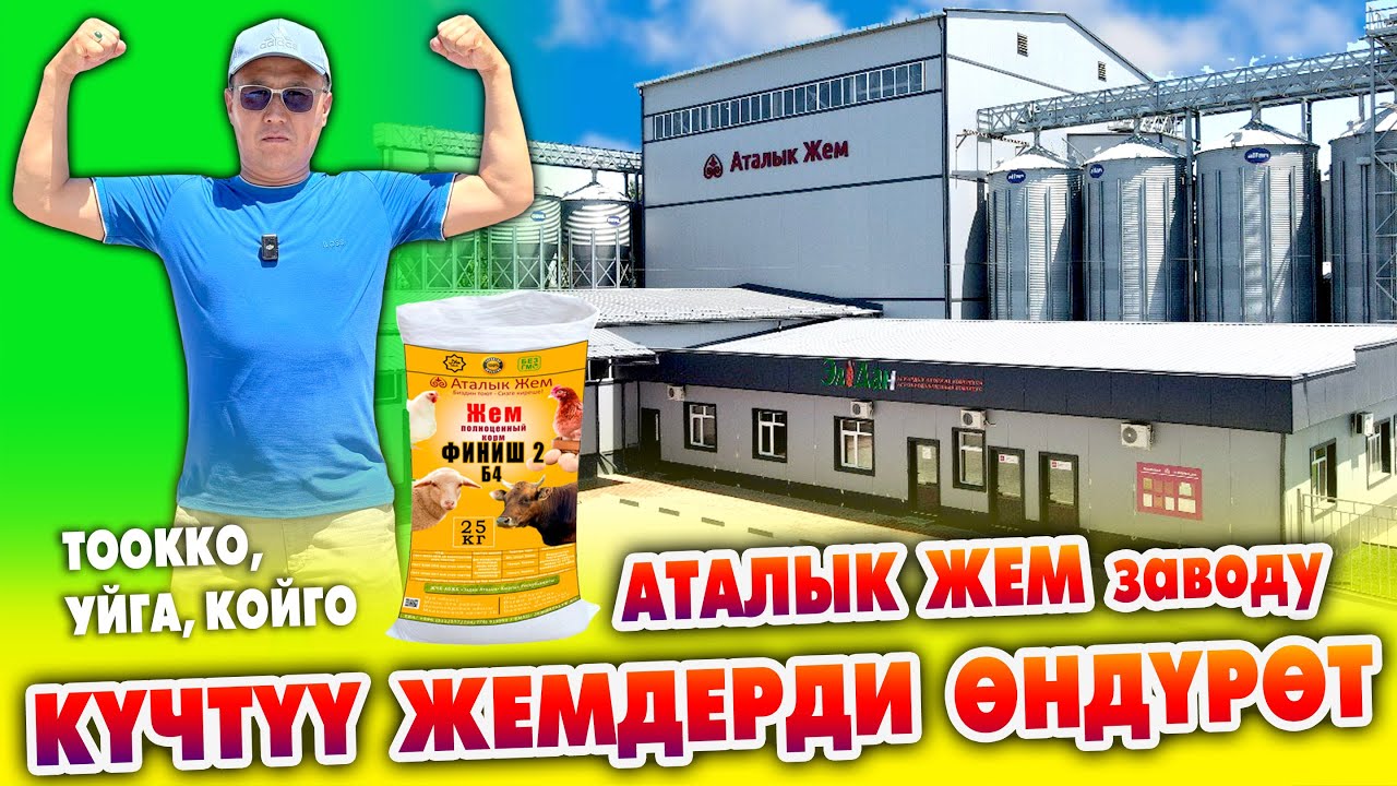 АТАЛЫК ЖЕМ заводу КҮЧТҮҮ жемдерди өндүрүп чыгарат ~ РЕЦЕПТ менен жасалат ~ Тоокко, Уйга, Койго