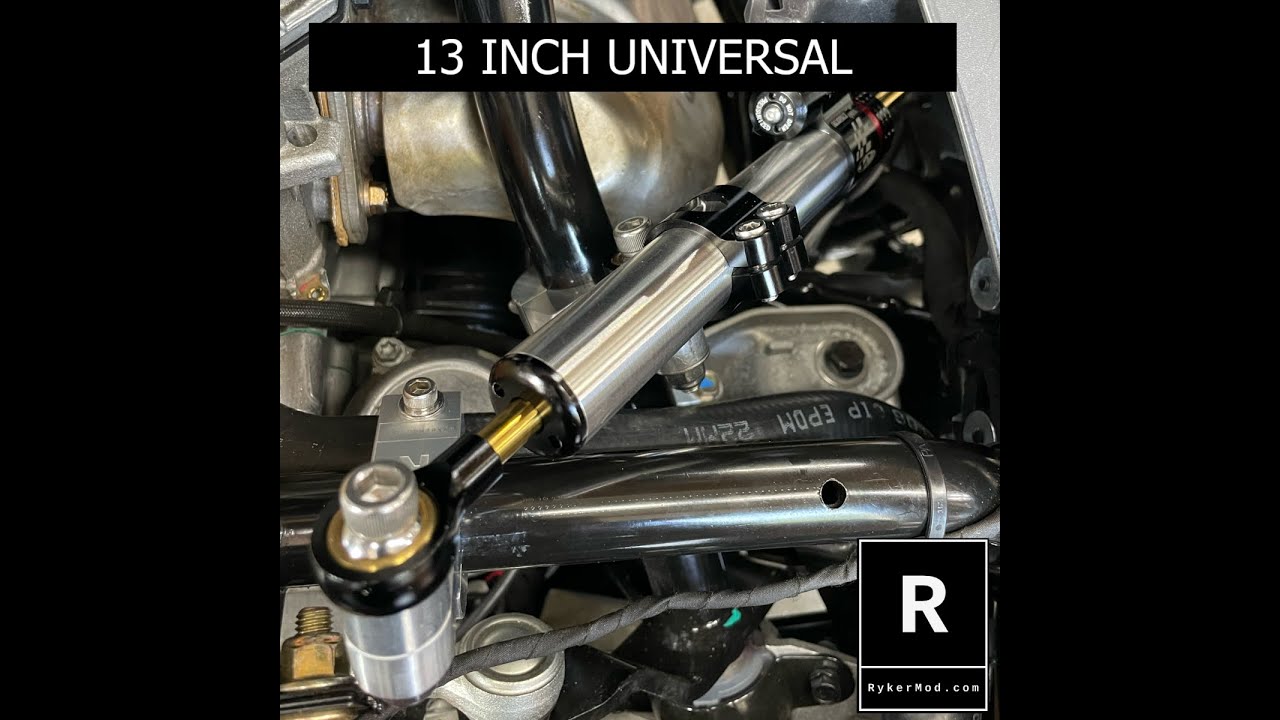 Installation of Universal 13 inch RykerMod Steering Stabilizer / Damper bracket kit Ryker 600 900
