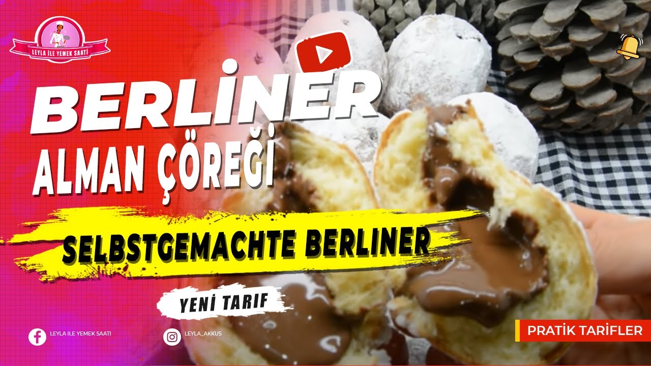 Selbstgemachte Berliner/ Berliner Tarifi / Krapfen / Alman Çöreği