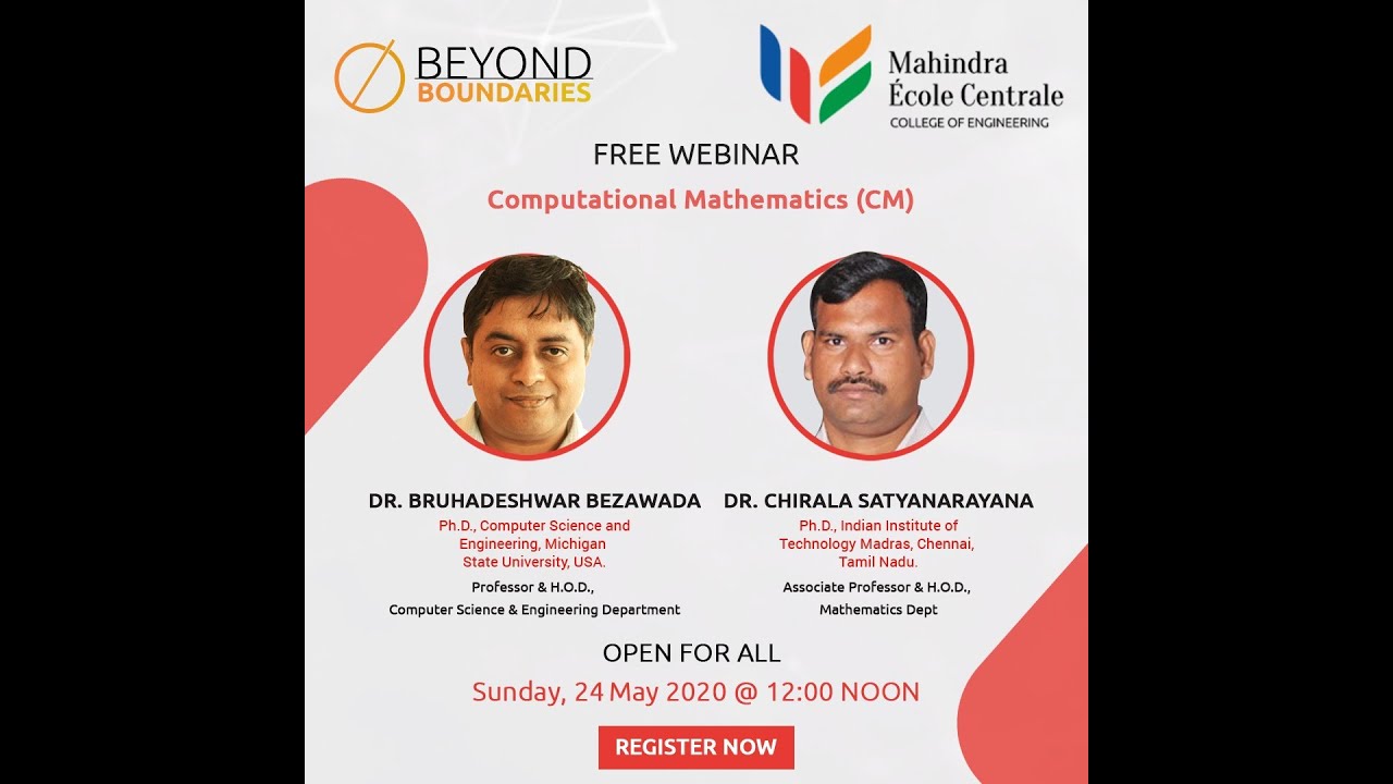 Computation & Mathematics (CM) @MEC - Webinar Session  - May 24, 2020