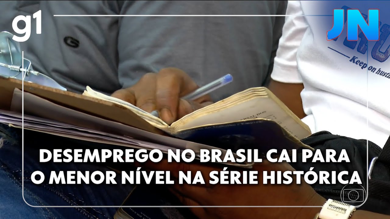JN: Taxa de desemprego no Brasil atinge o menor &iacute;ndice da s&eacute;rie hist&oacute;rica do IBGE
