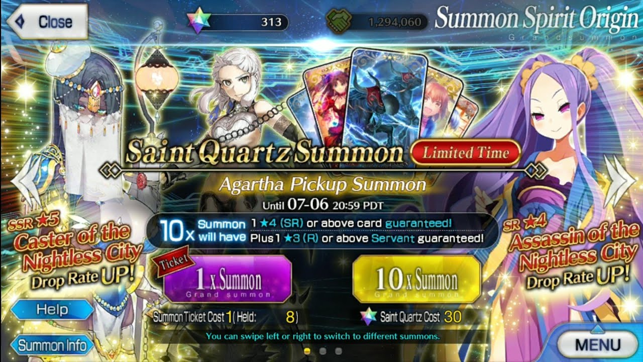 Fate Grand Order Caster of the Nightless City & Assassin of the Nightless City