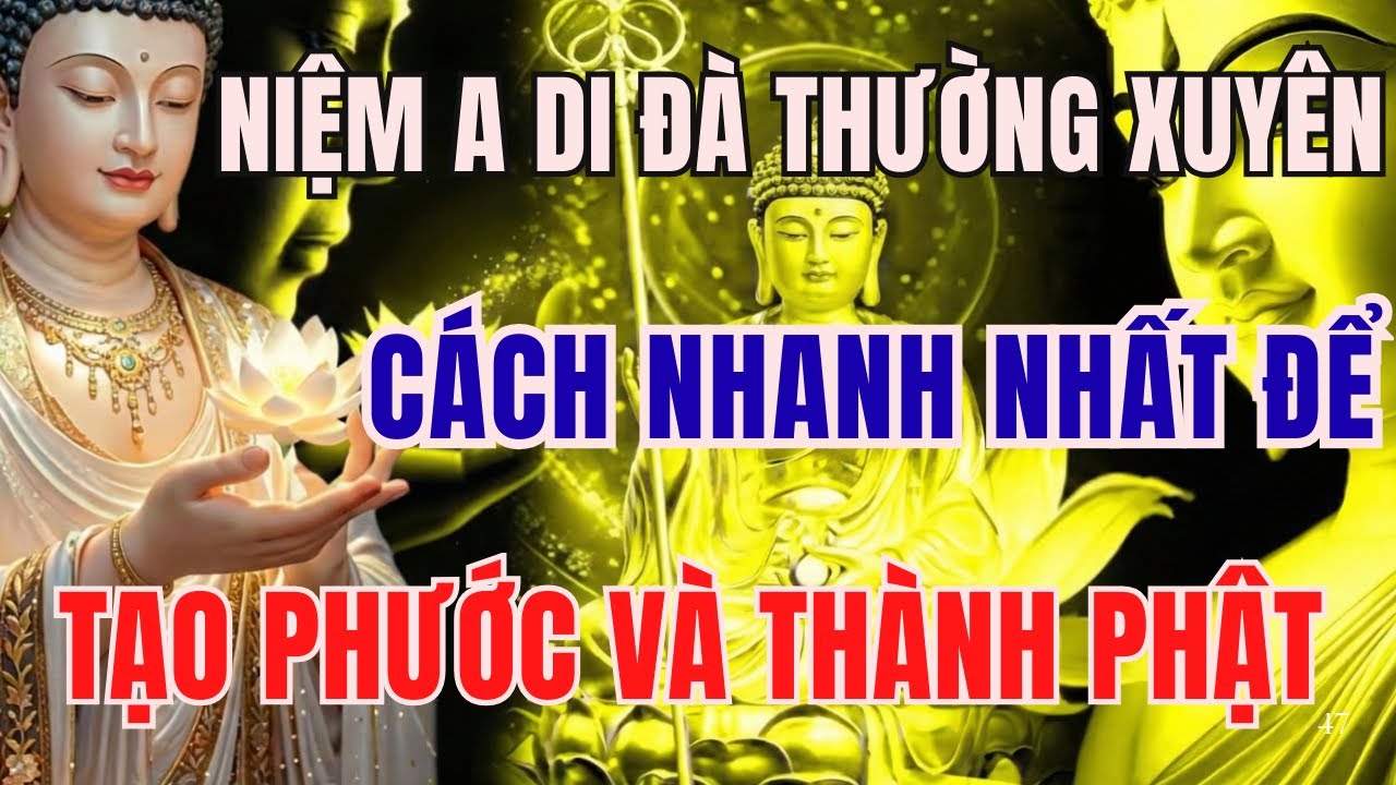 NIỆM PHẬT HAY NHẤT: NIỆM A DI ĐÀ THƯỜNG XUYÊN, CÁCH NHANH NHẤT ĐỂ TẠO PHƯỚC VÀ THÀNH PHẬT