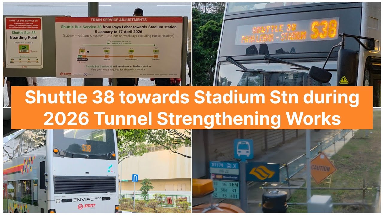2026 Circle Line Tunnel Strengthening Works - Rail Shuttle Services (Part 3: S38 to Stadium Stn)