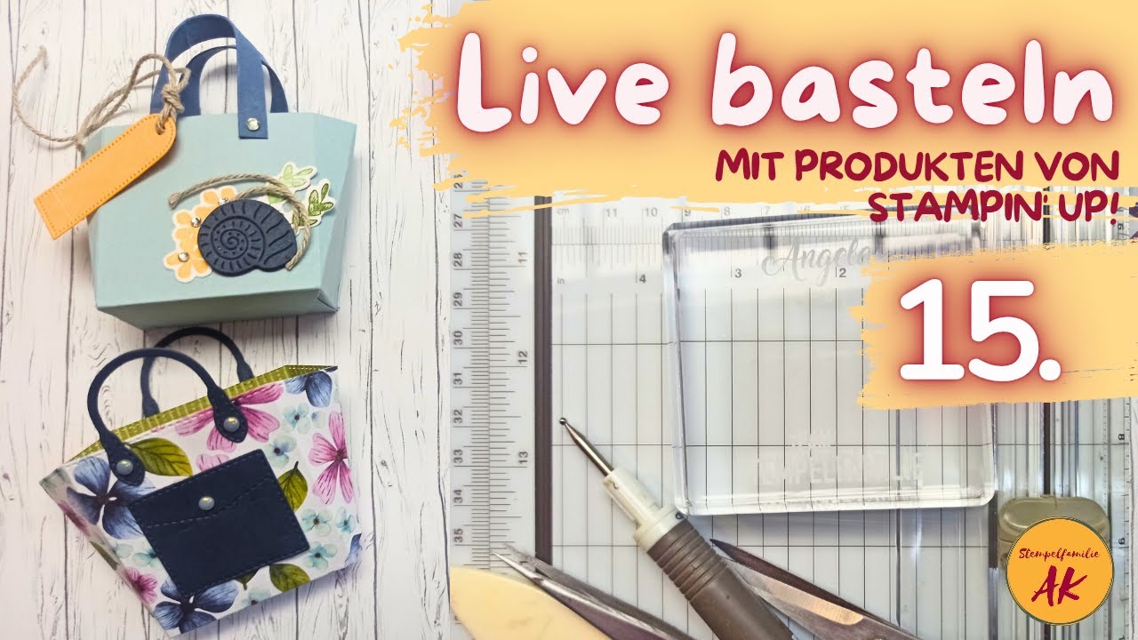 Strandtaschen mit und ohne Stanzformen basteln - Stampin' Up!  Anleitung DIY - Katalogvorschau
