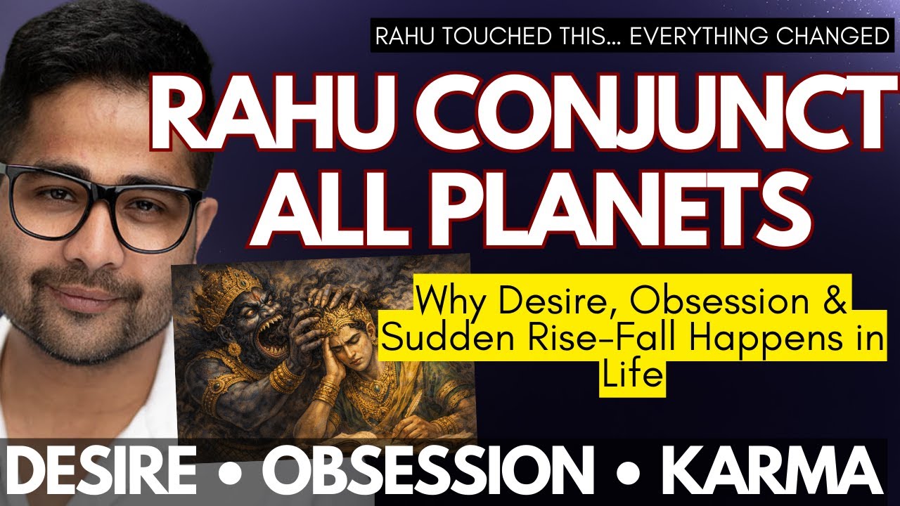 RAHU CONJUNCTIONS EXPLAINED — How Future Karma Hijacks Planets | Ego, Desire, Obsession & Collapse