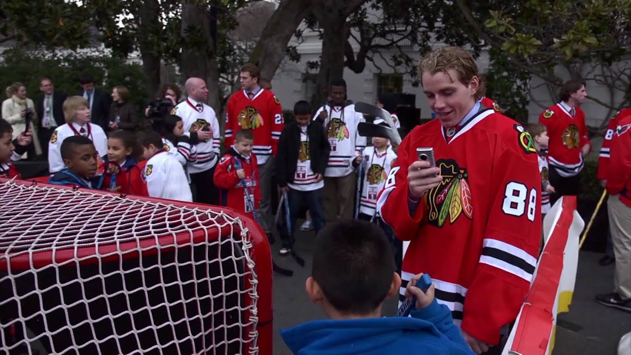 Blackhawks Visit White House: Michelle Obama Clinic