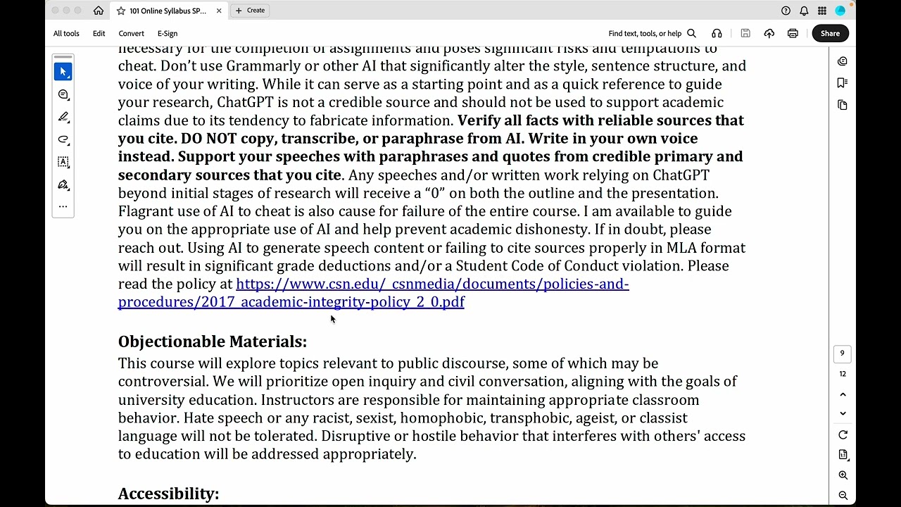 Syllabus: Course Policies and Resources